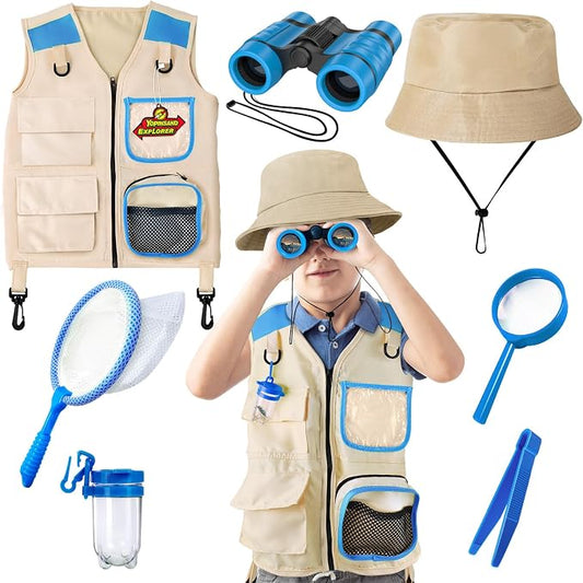 YOPINSAND Kids Explorer Kit & Bug Catcher Kit, Kids Outdoor Exploration Set | Camping Gear with Vest & Hat, Ideal Outdoor Camping Adventure Toys for Ages 3 4 5 6 7 8 Boys Girls
