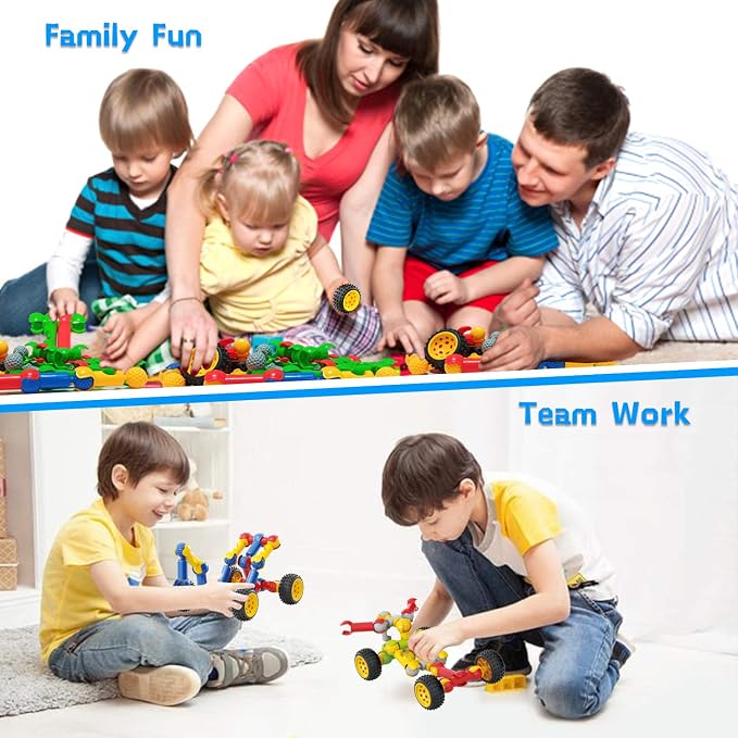 Kids STEM Building Toys for 3 4 5 6 7 8+ Year Old Boys Girls Birthday Gifts | 110 Pcs Building Blocks STEM Kits, Learning Boy Toys Age 3-5 4-6 6-8, Classroom Educational Creative Construction Engineering