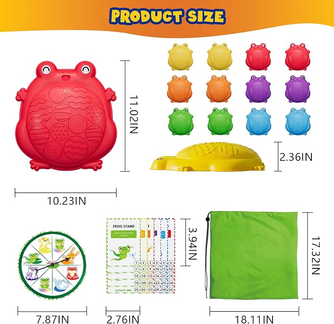 Stepping Stones for Kids, 12PCS Non-Slip Balance Steps Stones | Obstacle Courses Sensory Balance Toys, Coordination Game Gift for Boys Girls Indoor Outdoor Play Ages 3-5