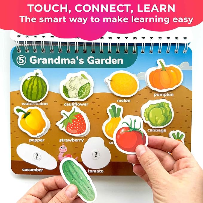 Montessori Busy Book for Toddlers 3-5 — Learning Toys for Kids 1-3 and 2-4 | Velcro Busy Book with Preschool Learning Activities for 1 year old — 15 Themes with 178 Elements — Homeschool Educational Toy