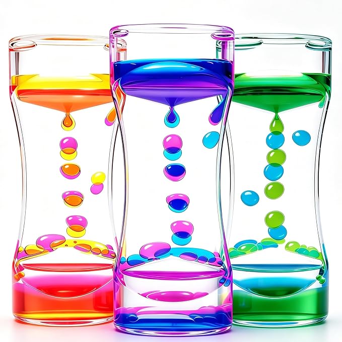 Liquid Motion Bubbler - Fidget Tubes for Stress Relief - Calming Visual Play for School, Home, Office, Holoday Stocking Stuffer - Calming Sensory Toys for Kids with Autism or Special Needs