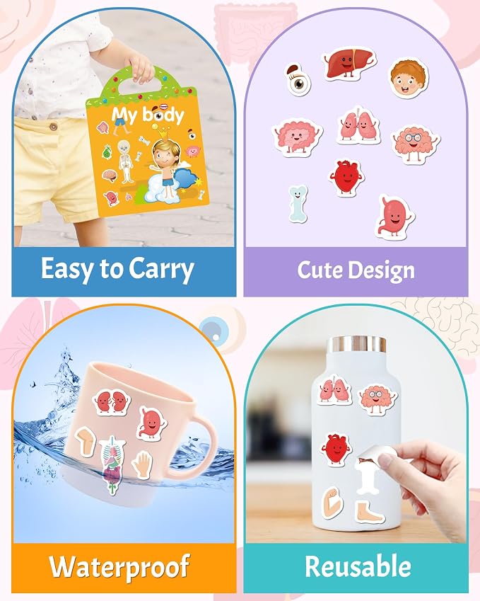 Benresive Reusable Sticker Book for Toddlers, Travel Stickers for Kids | Toddler Travel Activities Toys, Birthday Gifts for Boys & Girls, Airplane Travel & Road Trip Essentials Kids