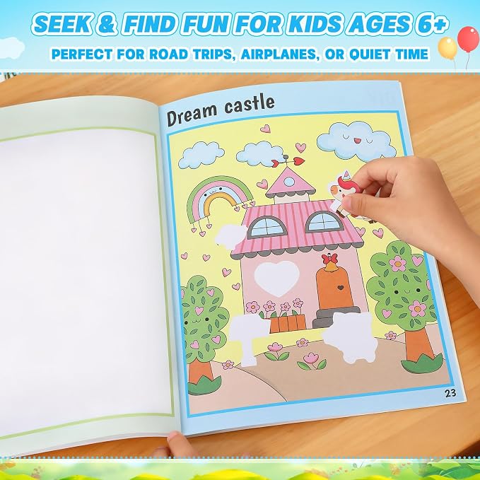 Seek And Find Sticker Book – Animal Camping Toddler Learning Gift | Keep Toddlers Busy with this Animal Camping Seek and Find Sticker Book—A Fun Learning Activity and Birthday Gift!