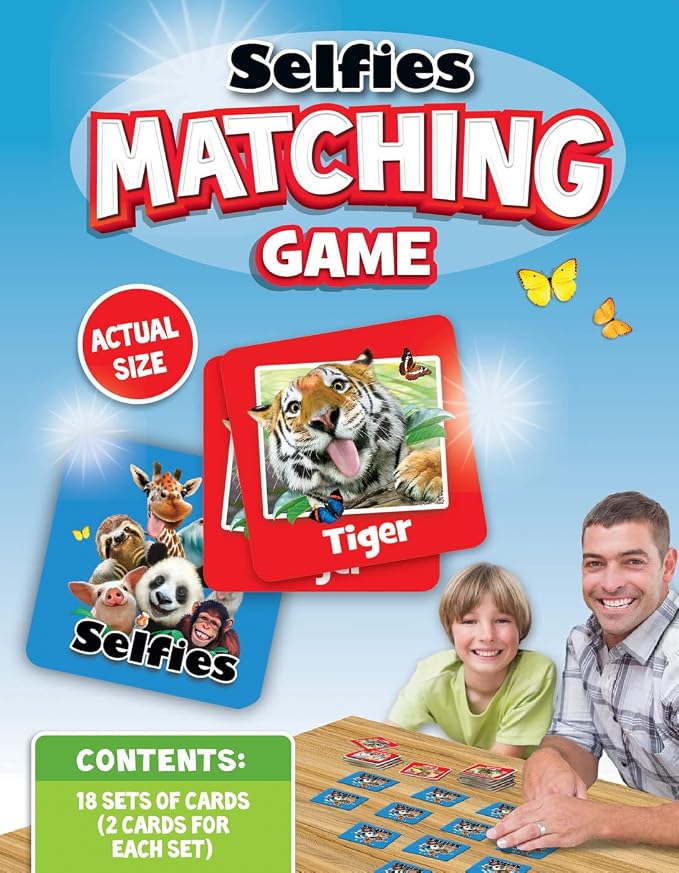 MasterPieces Kids Games - Selfies Matching Game - Game for Kids and Family - Laugh and Learn
