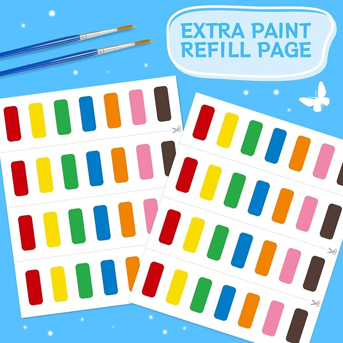 SOCOLER Paint with Water Coloring Books for Toddlers,Mess Free Watercolor Painting Papers for Kids Water Color Paint Kit Art Craft Birthday Gift for Ages 1-3, 4-8(Farm)