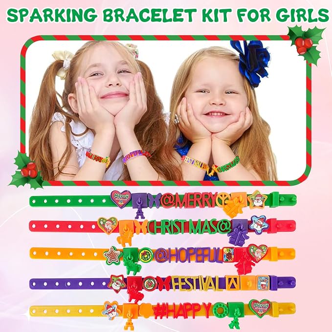 Friendship Bracelet Making Kit, DIY Jewelry Kit for Kids Ages 5-12 | Art & Craft Kits for Girl, Snap-On Design, Adjustable Strap, Personalized Name Bracelets, Sleepovers, Parties, Birthday Gifts