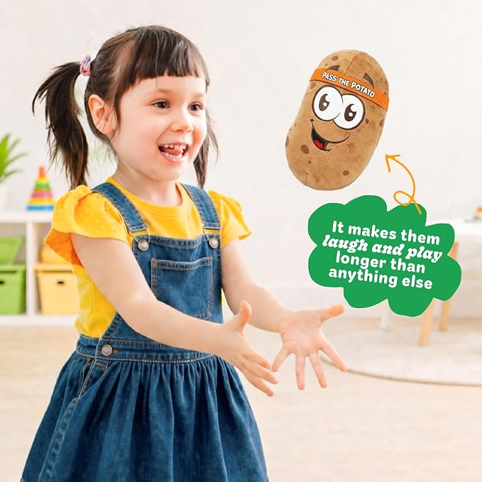 Move2Play, Pass The Potato | Hilariously Wild & Fun | Active Family Game for Kids Ages 3-8+ | Indoor Outdoor Toss Game | Party Games for Boys & Girls | Camping Travel Fun