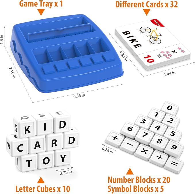 Yolscue Montessori Matching Letter Games,Educational Toys for 3-8 Year Olds Boys Girls,Alphabet Learning Toys for Kids Ages 3-8 Years,Birthday Party Gifts for 3-8 Year Olds Boys Girls(Navy Blue)