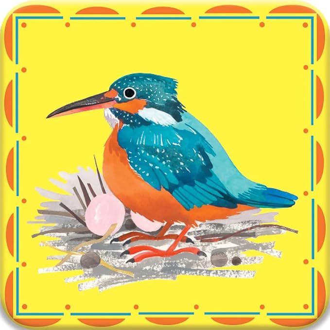 eeBoo Little Birds Memory & Matching Game, Ages 4+, 1-4 Players | Introduces common backyard bird species. Sharpens recognition, concentration & memory skills. Includes 36 tiles, 18 pairs