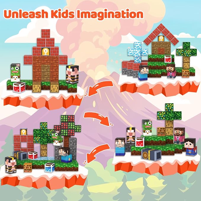 Magnetic Blocks, 150PCS Toys Building Cube Birthday Gifts for Kids | Magnetic Cubes, 0.8 inches Building Blocks, STEM Construction Toys Christmas Birthday Gifts for Kids Boys Girls