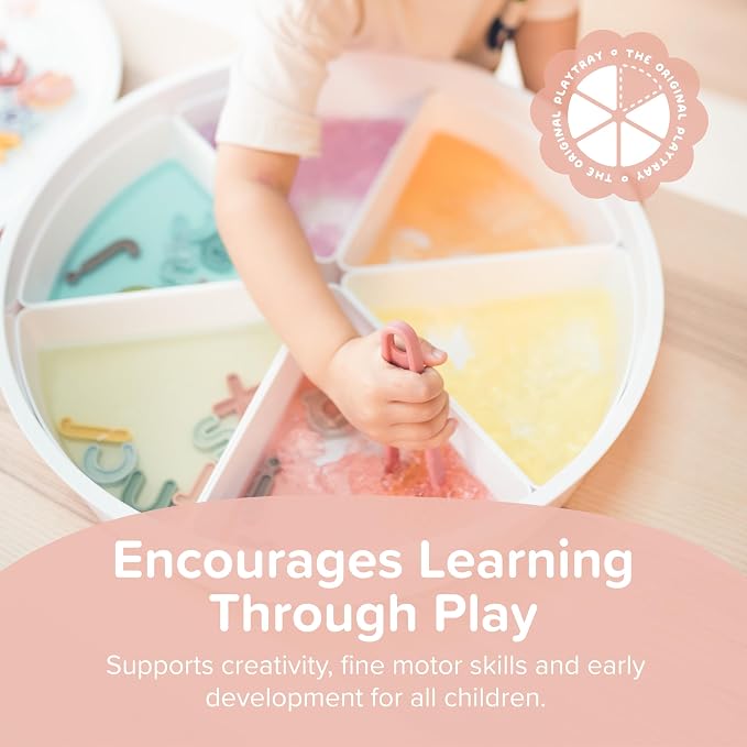 Explorer Bundle | Sensory Bin with Lid | Tuff Tray Accessories | Sensory Bin and Lid | Includes 1 PlayTRAY, Compartments, Bowls, Scoops, Droppers, Funnels, Tongs