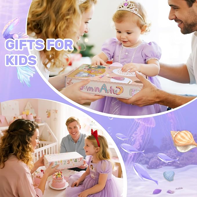 Aurasys Toddler Busy Board Montessori Toys for Girls Birthday Gift | Sensory Busy Book Educational Learning Activity Board for Toddler Girls, Travel Activities Toys for Airplane Car