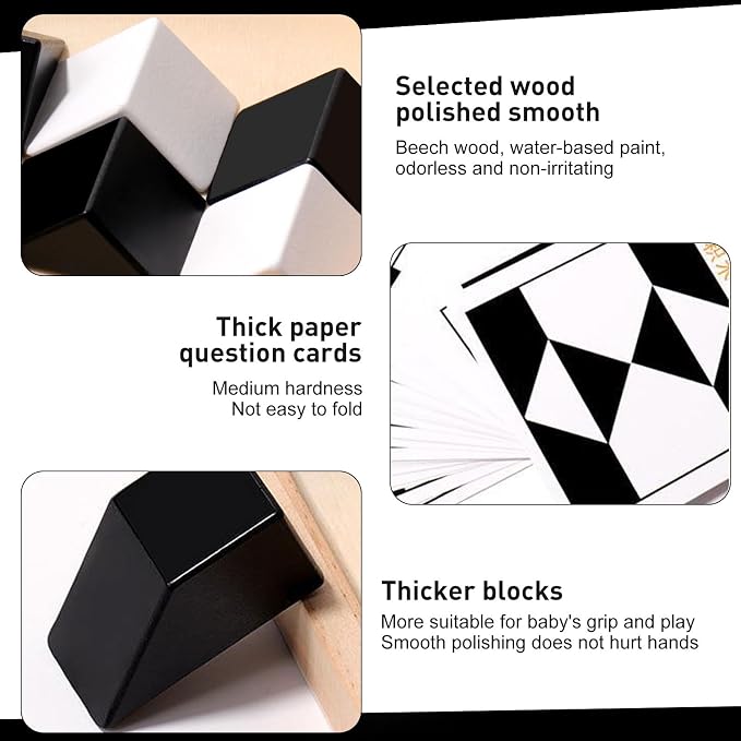 Puzzle Blocks for Kids,Education Puzzle Toy with Storage Tray,Brain Teaser with Challenges Cards 3D Logic & Spatial Thinking Tabletop Toy for Boys Girls
