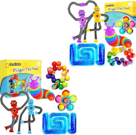 12Pack Sensory Autism Toys for Tollder Kids, Airplane Travel Road Trip Restaurant Toy for Age 3-5 5-7 Fidget Classroom Must Have Treasure Prize Autistic ADHD Easter Basket Stuffers Gifts