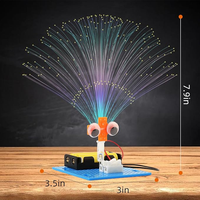 7 Set Bulk STEM Science Kits, STEM Toys for Kids Crafts Classroom | Circuit Kit for Boys Girls Gifts, Fiber Optic Lights Experiments for 4th 5th Grade, Group Activities Projects Party Favors