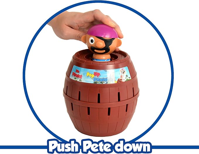 TOMY Pop Up Pirate Family Action Game - 2-4 Players - Ages 4 Years+ | Family Game Night, Easy Toddler Games, 3 Ways to Play, Great for Pirate Themed Birthday Parties or Indoor Recess