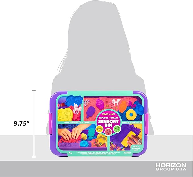 Made By Me Explore + Create Unicorn Sensory Bin - Sensory Bins for Toddlers - All-in-One Tactile Sensory Toys - Learn Through Play Toys - Unique Fine Motor Toys & Magical Sensory Experience