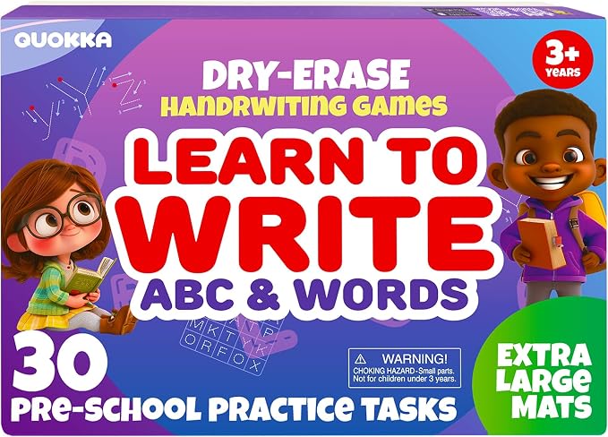 Busy Book Handwriting Practice for Kids - ABC Letter Tracing Toddlers 3-5 | 30 Tasks - Learn to Write ABC - Pre K Homeschool Preschool Learning Activities