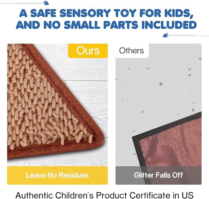 Textured Tactile Sensory Toys, 6 Pack Sensory Mats for Babies | 6+ Months & Toddlers 1-3 Years | Fine Motor Skills Development | Washable Baby Play Wall Toys
