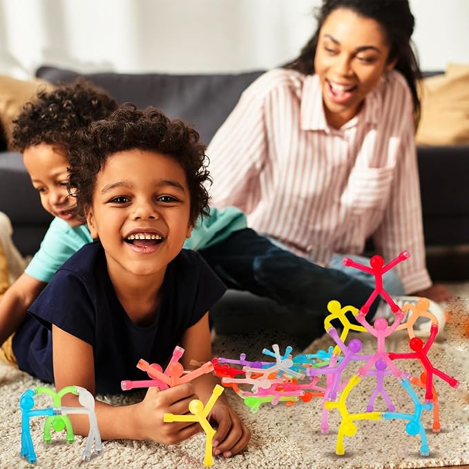 6pcs Magnetic People Figures for Kids 3-8 Travel STEM Fidget Toy | Safe ASTM-certified, Quiet Play for Airplane Car Trips Restaurant, Develops Creativity for Classroom Rewards Stocking Stuffer
