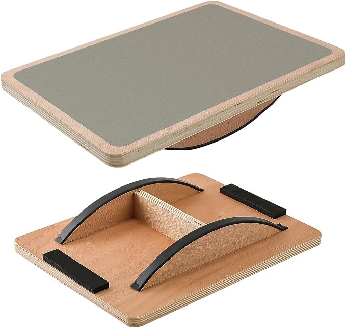 Juoe Balance Board Wobble Board,Balance Toys for Physical Therapy | Wooden Wobble Balance Board for Adults and Kids,Balance Training,Standing Desk Core Strength Balance Rocker Board