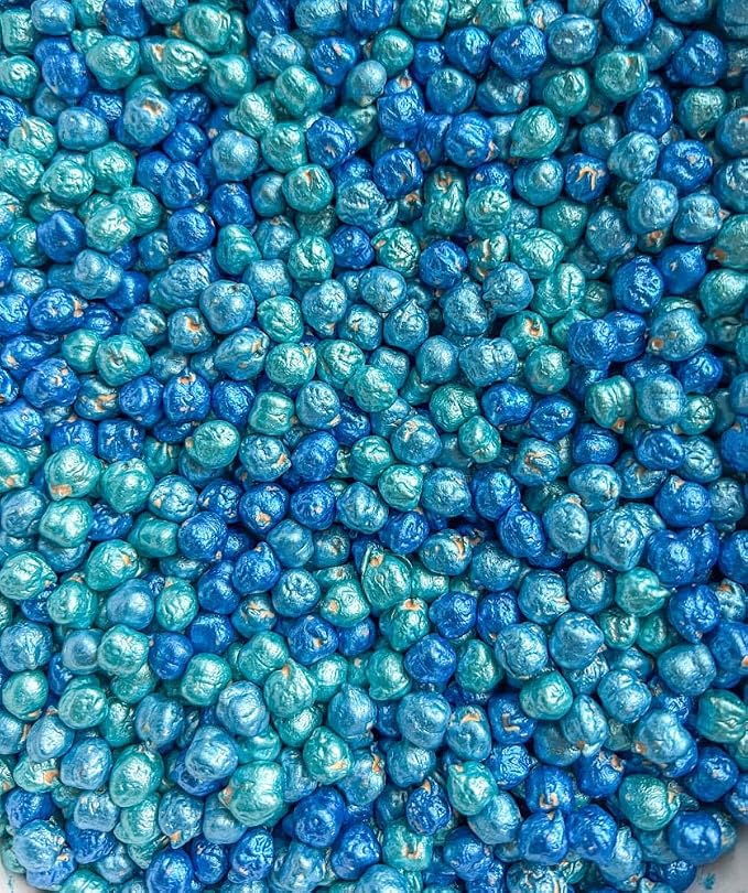 Colored Chickpeas for Sensory Play and Sensory Bins - Many Different Seasonal Colors (4 Cups, Ocean)
