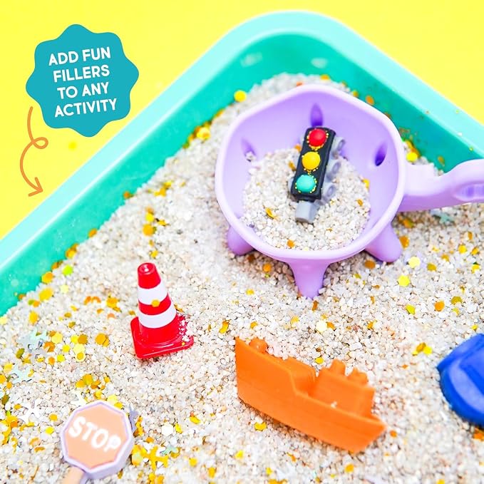 Glo Pals Fun Fillers Sensory Play Accessories Pack, Themed Accessories for Sensory Bins (Explore + Learn)