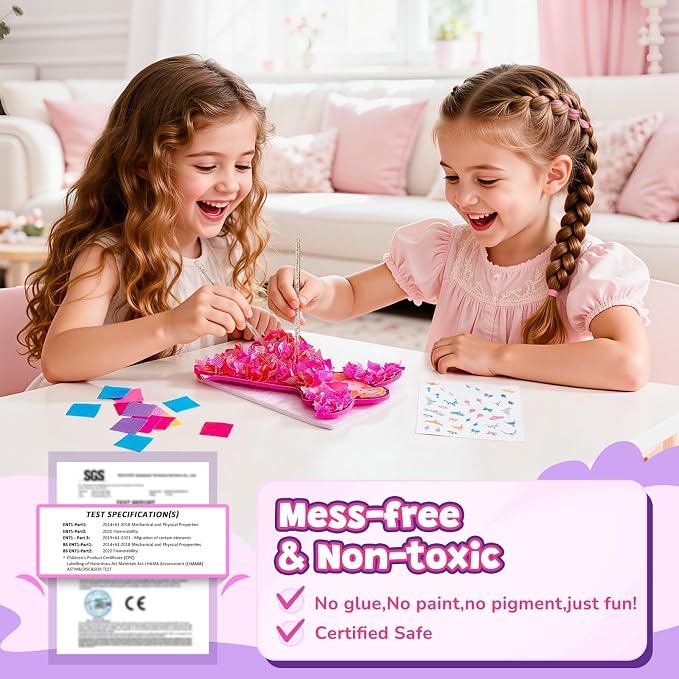 JoyCat Poke Art Kit for Girls, 3D Princess Craft with Fairy Tale Castle | Create layered 3D princess figures and a fairy-tale castle scene for a hands-on pretty pretty princess game experience.