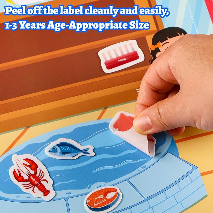 6 Pack Jelly Reusable Sticker Books for Toddlers | Toddler Toys,Birthday Gifts for Boys Girls,Airplane Travel & Road Trip Essentials Kids