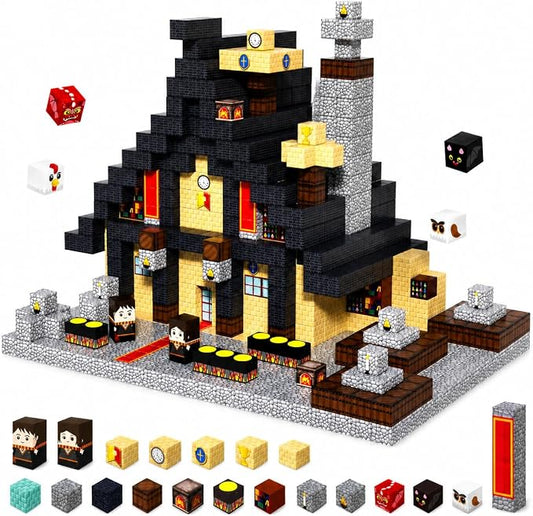 GraceDuck 100 PCS Magnetic Blocks - Magic‘s House Magnetic Building Blocks, Stacking Magnets for Kids, Sensory Toy for STEM Montessori Sensory Toys for Kids 3+ Boys and Girls Christmas Birthday Gifts