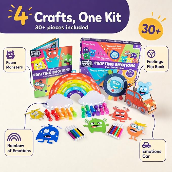 Open The Joy Crafting Emotions Kit – Kids DIY Mindfulness & Sensory Art