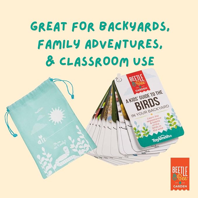 Beetle & Bee Bird Watching Kit For Kids 4x30 Binoculars Nature Toy Ages 5+ | Outdoor Explorer Gear, Backyard Birding Activities, Starter Observation Play, Travel Discovery Trips, Young Naturalist Gifts.