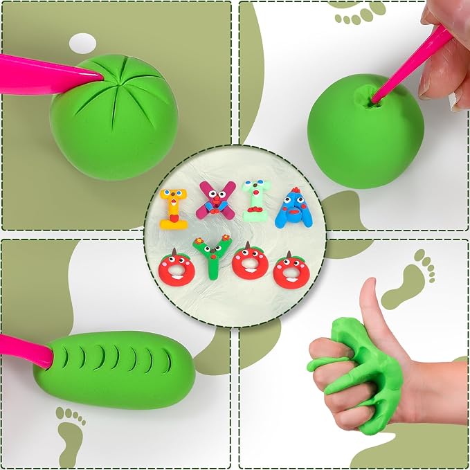 Ixiaoyoo Air Dry Clay, 100 Colors Foam Modeling Clay for School Projects | Safe & Non-Toxic, Soft, Non-Sticky, DIY Model Crafts Kids Toys for Home Party Favors, Birthday Gifts for Aged 3–12 Boys Girls