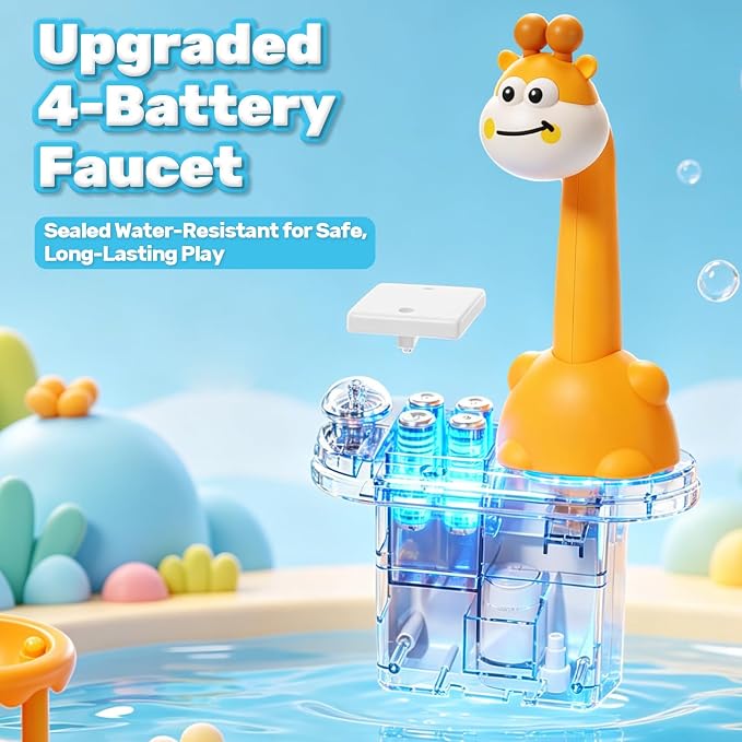 CUTE STONE Play Sink with Running Water, Kitchen Sink Toy with Upgraded Electric Pump, Play Food & Tableware Accessories, Summer Outdoor Sensory Water Table Toy for Toddlers & Kids