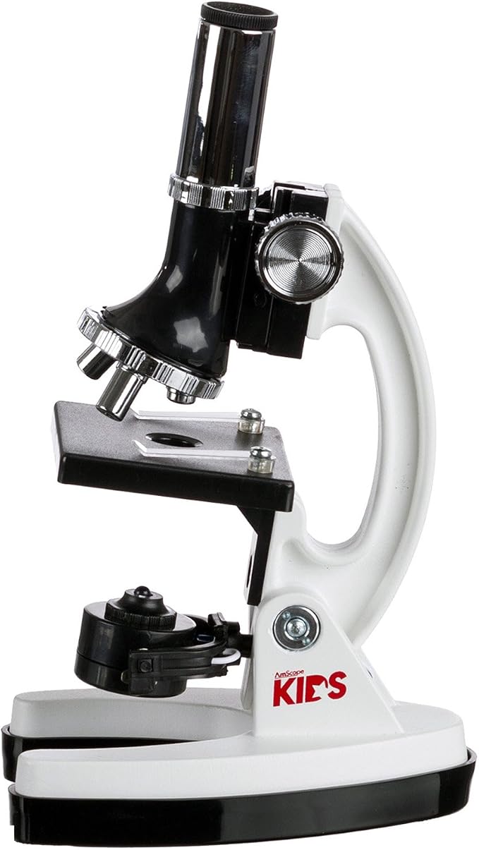 AmScope M30-ABS-KT2-W-WM 1200X 52-pcs Microscope Kit with Slides, LED | LED Ring Light