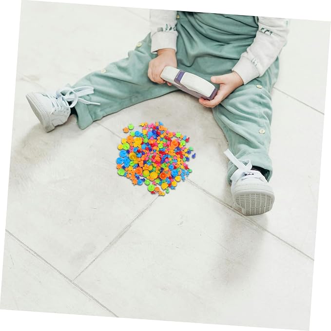 Totority DIY Mushroom Nail Toys 592pcs Puzzle Nails Boys and Girls Pegboard Fine Motor Development Educational Building Bricks Safe Sturdy Construction