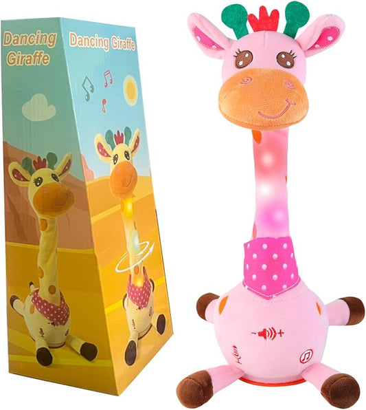 Emoin Dancing Talking Giraffe Toy for Baby Toddler, Dancing Giraffe Toy Singing Mimicking Recording Repeating What You Say with LED English Sing for Boys Girls Gift, 15 Second Recorde | Mimicking Repeating What You Say, LED Flashing Plush Giraffe Gift ...