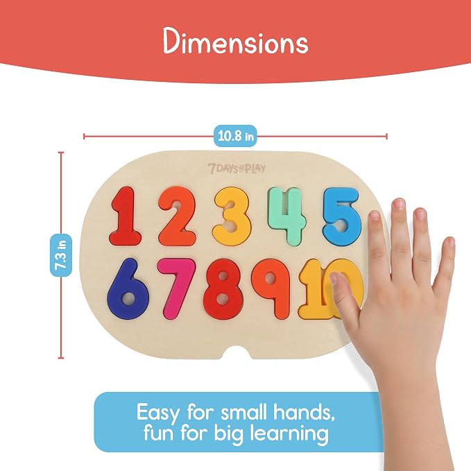 Number Puzzle for Kids, Sensory Bin Insert for Sensory Tables, Silicone Numbers, Wooden Fine Motor Learning Toy