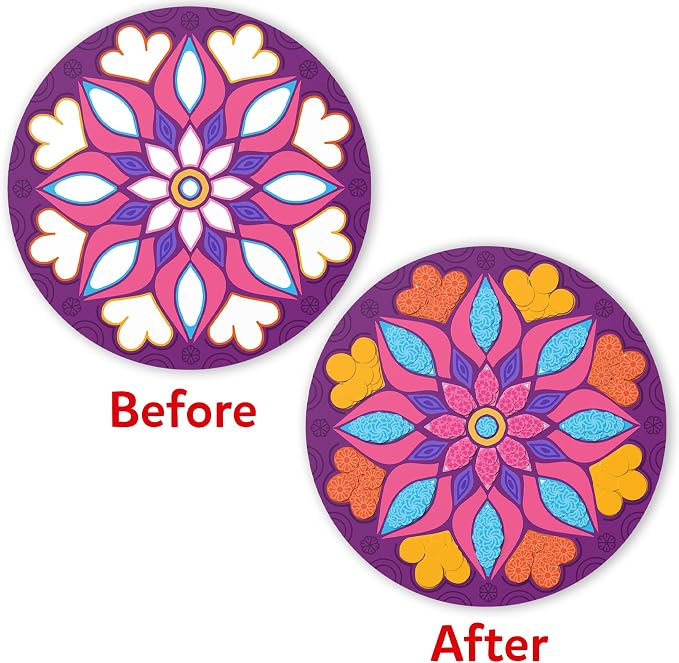 Skillmatics Dot It Sticker for Kids – Mandala Art Activity | Mess-Free Fun, 500+ Stickers, Craft Kits, DIY Scrapbooking Activity, Travel Toys, Gifts for Boys & Girls Ages 3, 4, 5, 6, 7