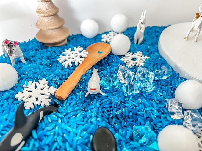 Kids Sensory Bins Montessori Sensory bin, Sensory Toys, Sensory Bins, Sensory Bin for Preschoolers (Arctic Animals)