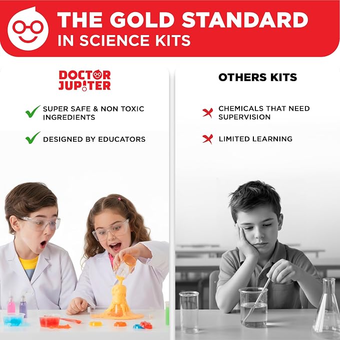 Doctor Jupiter Super Science Experiments Kit for Kids Ages 8+ | Science Kits for Kids Ages 8-12, Birthday Gift Ideas for Boys & Girls 8, 9, 10, 11, 12 Year Olds, STEM Educational Toys