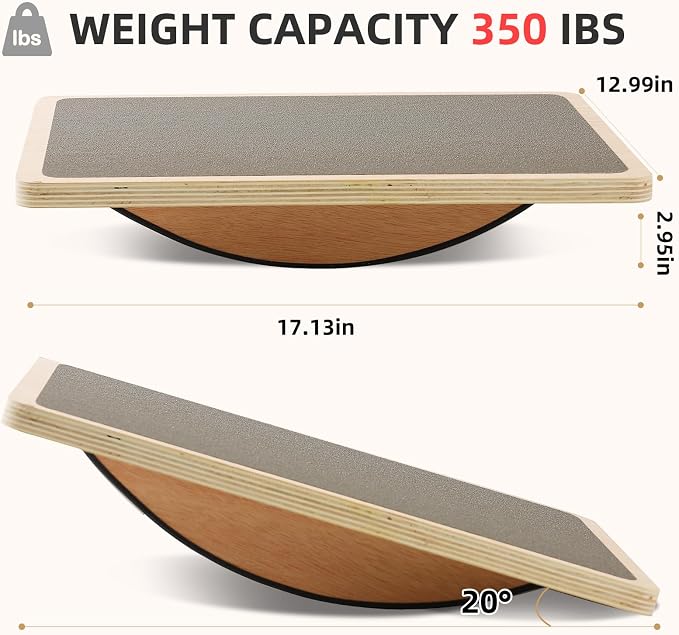 Juoe Balance Board Wobble Board,Balance Toys for Physical Therapy | Wooden Wobble Balance Board for Adults and Kids,Balance Training,Standing Desk Core Strength Balance Rocker Board