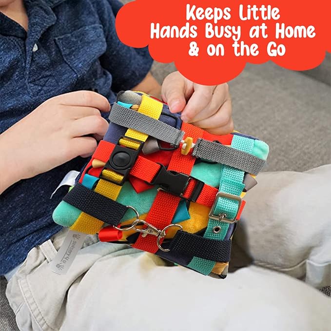 Buckle Pillow Sensory Toy, Fine Motor Skills Plush for Therapy and Play