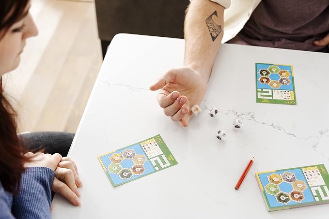 CATAN Dice Game - Portable Fun for On-the-Go Adventures! Strategy Game, Family Game for Kids and Adults, Ages 7+, 1-4 Players, 15-30 Minute Playtime, Made by CATAN Studio | Portable Fun for On-the-Go Adventures, Strategy Game, Family Game for Kids and ...