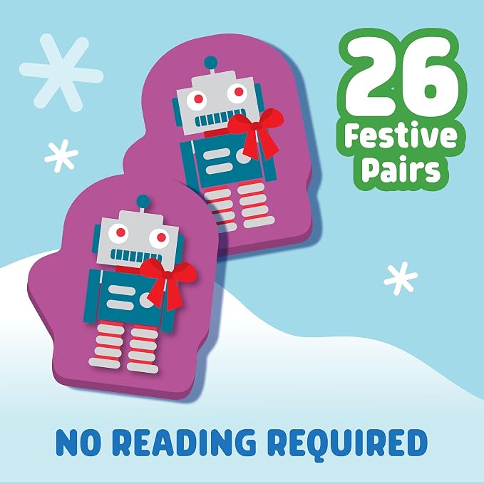 Chuckle & Roar Holiday Matching Game for Kids Ages 3+ – Match the Mittens Memory Game, No-Reading Preschool Activity, Cognitive Skill Building, Family Game Night & Classroom Game