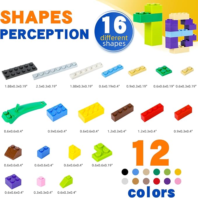 1020 PCS Building Bricks Compatible with Lego Classic - 1020 Pieces Basic Bulk Building Blocks in Random Color - Mixed Shape (1020 pcs)