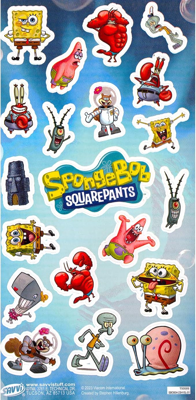 Nickelodeon SpongeBob Memory Game - Educational Toy Bundle with Memory Matching Game, Stickers & Door Hanger