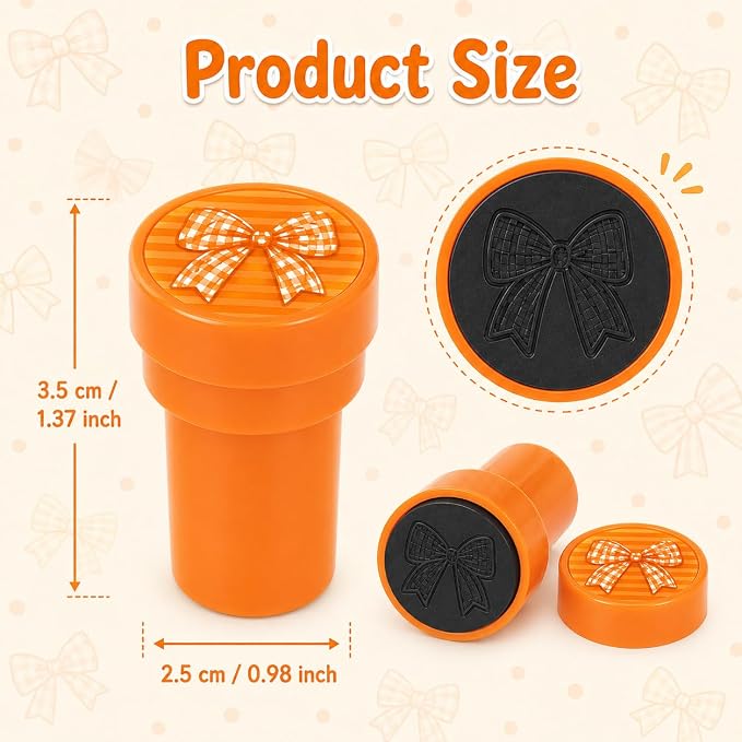 Cinrobiye 24 Pcs Bow Stampers Party Favors for Kids, Cute Pre-Inked Bow Stamps for Birthday Party, Goodie Bag Stuffers, Classroom Rewards, Carnival Prizes, Pinata Fillers, Kids Toys, Party Gifts