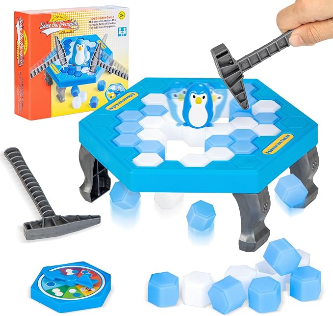 SS Save Penguin On Ice Game, Penguin Trap Break ice Activate Family Party Ice Breaking Kids Puzzle Table Knock Block
