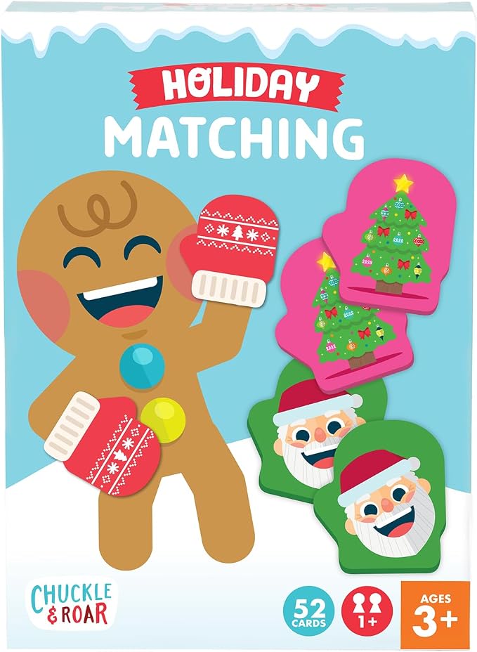 Chuckle & Roar Holiday Matching Game for Kids Ages 3+ – Match the Mittens Memory Game, No-Reading Preschool Activity, Cognitive Skill Building, Family Game Night & Classroom Game